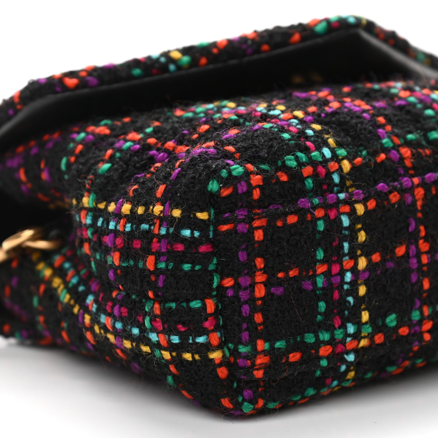 Saint Laurent Tweed Toy Loulou Shoulder Bag Black 9 of 12