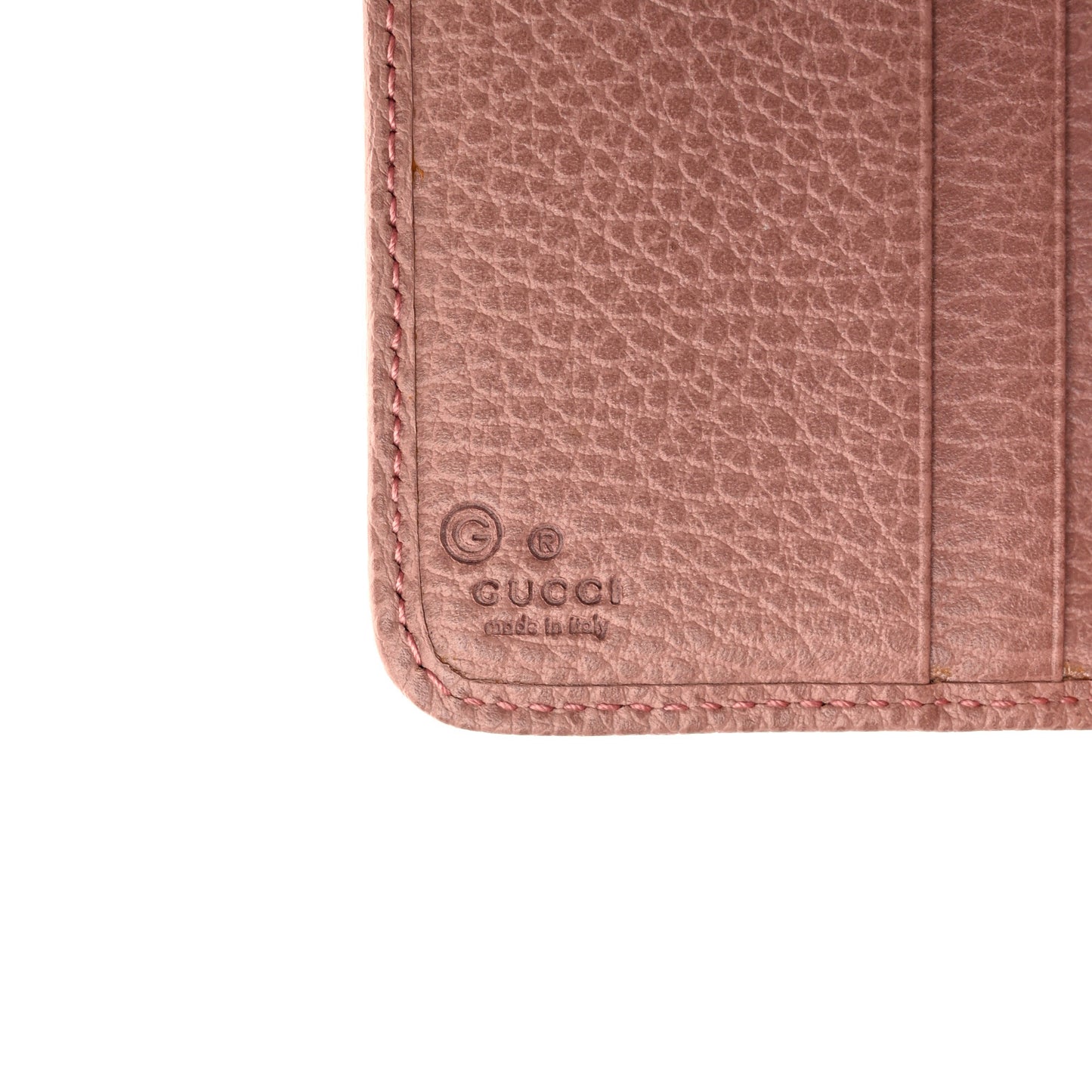 Monogram Dollar Calfskin Zip Around French Flap Wallet Beige Ebony Soft Pink