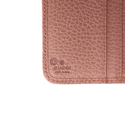 Gucci Monogram Dollar Calfskin Zip Around French Flap Wallet Beige Ebony Soft Pink 7 of 8