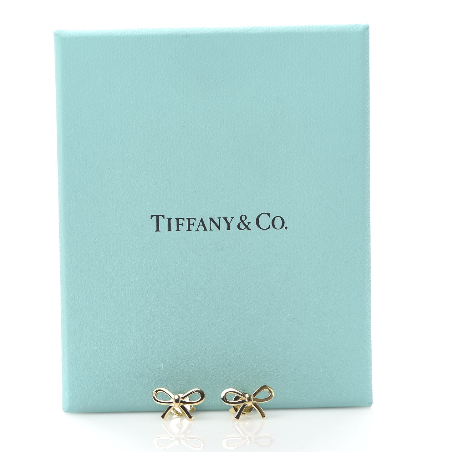 18K Yellow Gold Bow Earrings