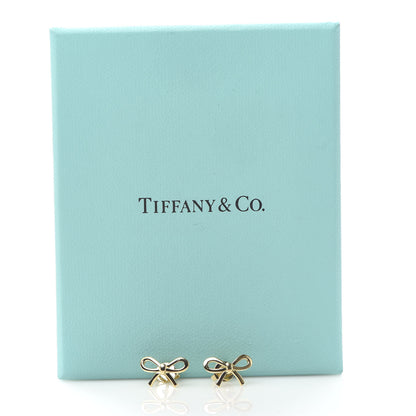 Tiffany 18K Yellow Gold Bow Earrings 5 of 5