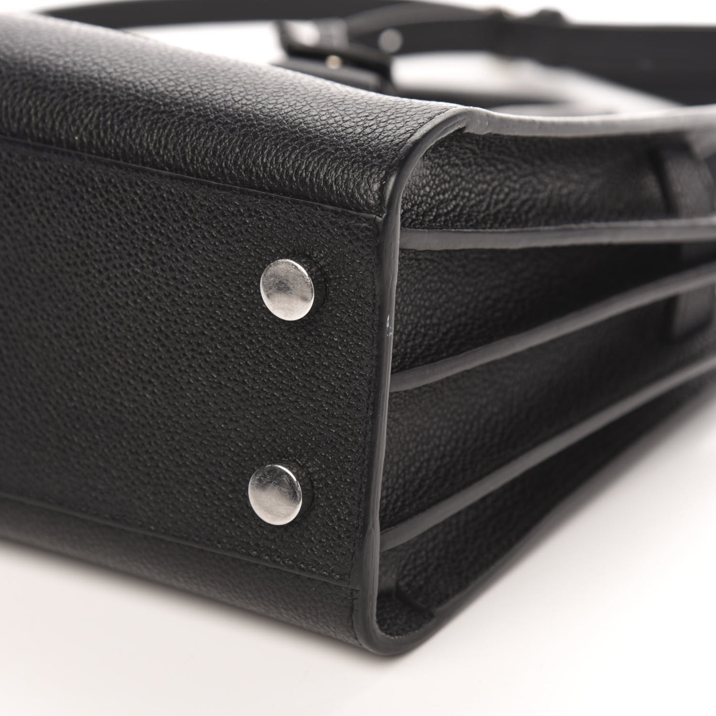Grained Calfskin Nano Sac De Jour Black
