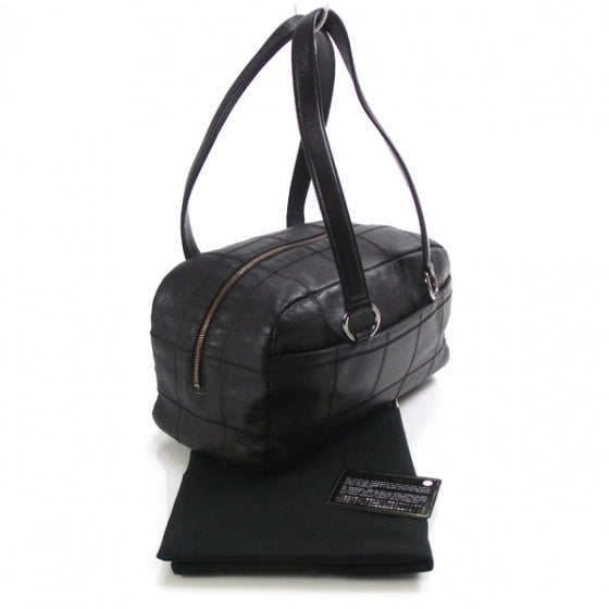 Caviar Square Stitched Bag Black