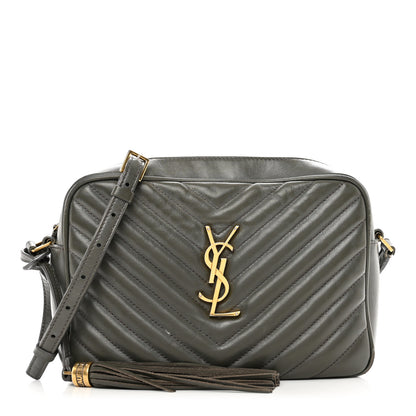 Saint Laurent Calfskin Matelasse Monogram Lou Camera Bag Pebble 1 of 12