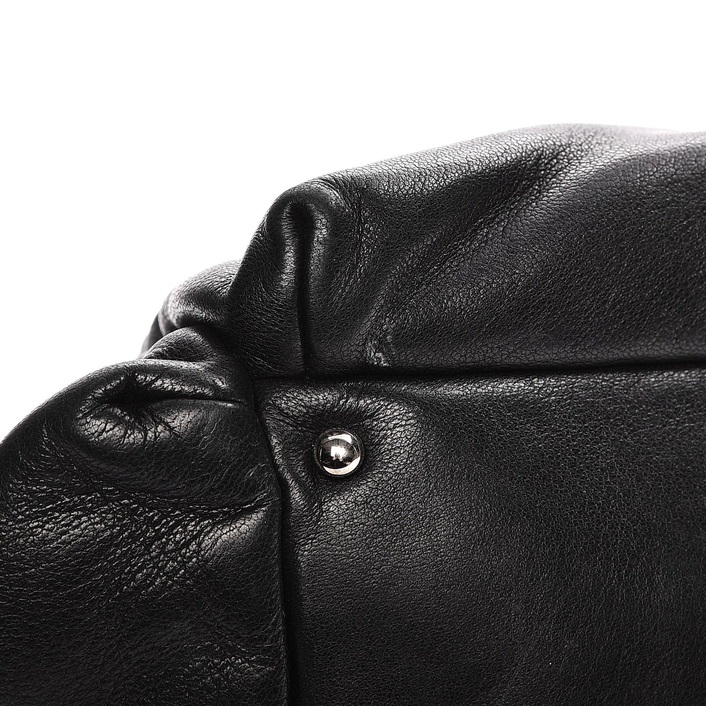 Lambskin Diamond Stitch Shoulder Bag Black