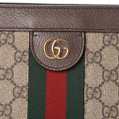 Gucci GG Supreme Monogram Web Medium Ophidia Chain Shoulder Bag Brown 8 of 10