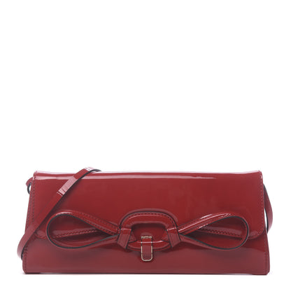 Valentino Garavani Patent Convertible Clutch Red 1 of 9