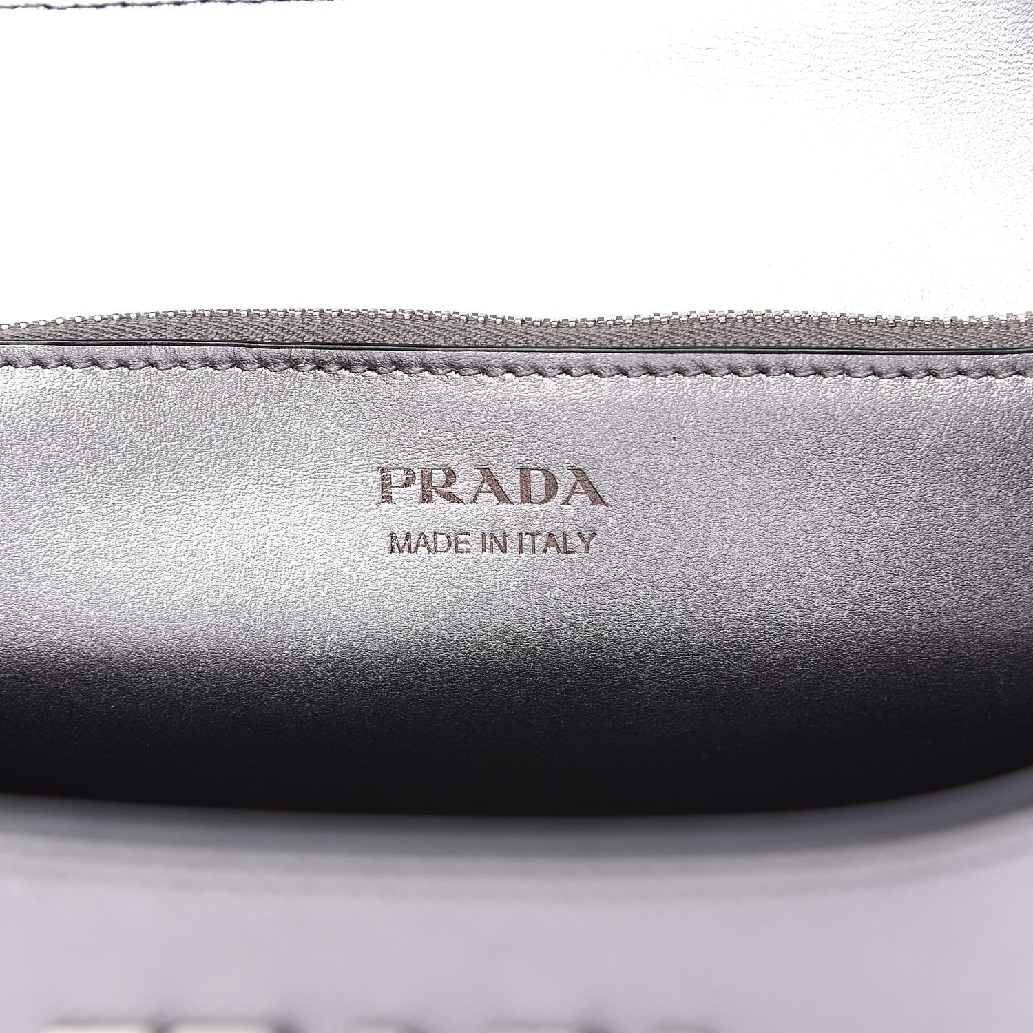 Prada Saffiano Cuir Calfskin Medium Monochrome Top Handle Tote Cromo 6 of 11