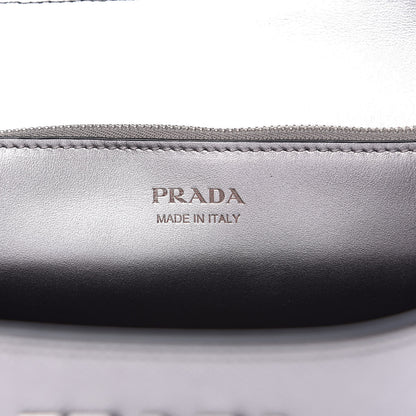 Prada Saffiano Cuir Calfskin Medium Monochrome Top Handle Tote Cromo 6 of 11