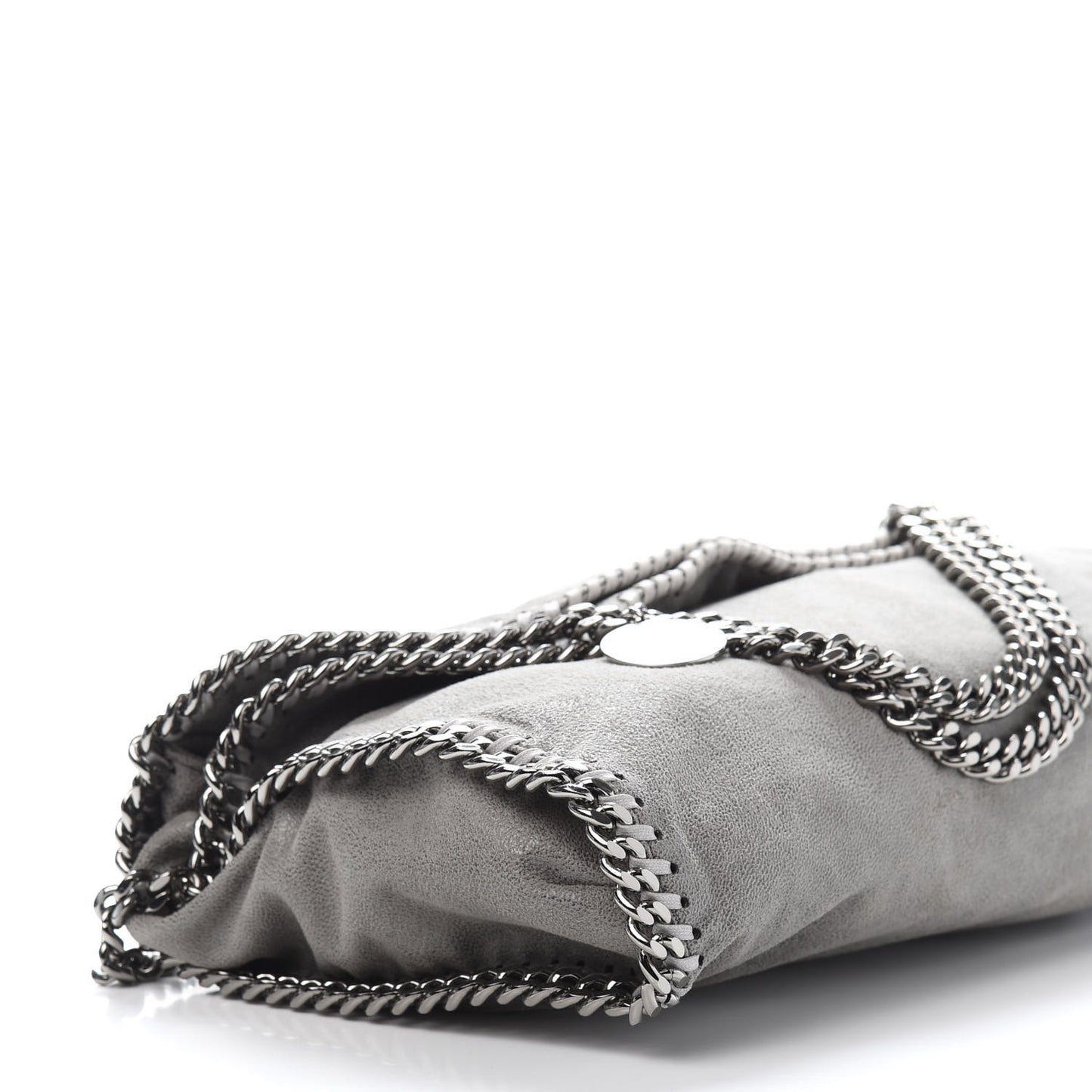 Shaggy Deer Falabella Fold Over Tote Grey