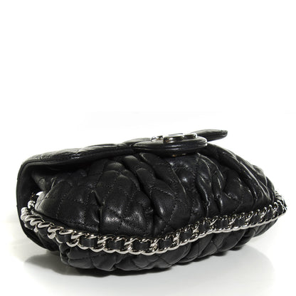 Chanel Washed Lambskin Mini Chain Around Messenger Black 4 of 7