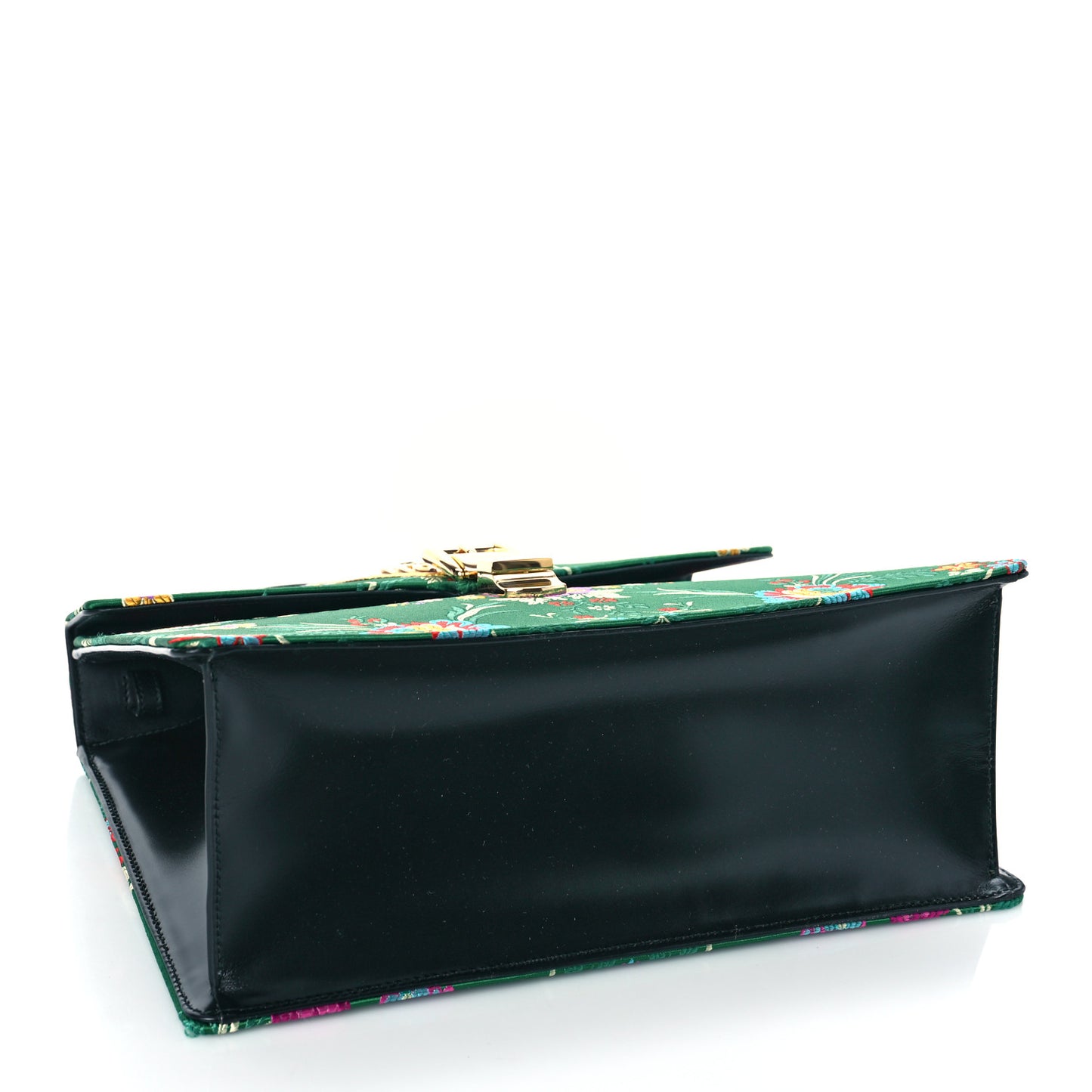 Jacquard Floral Medium Sylvie Top Handle Bag Green Multicolor Black