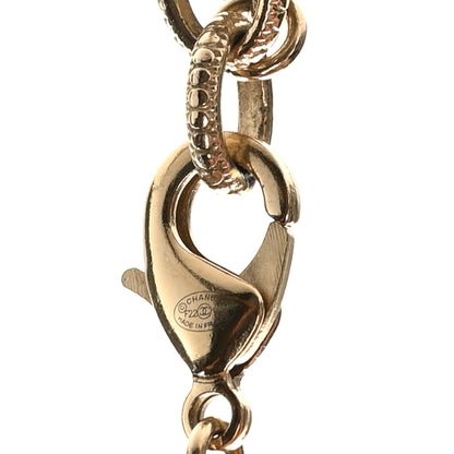 Chanel Graduated Pearl Crystal CC Bracelet Gold 4 of 4