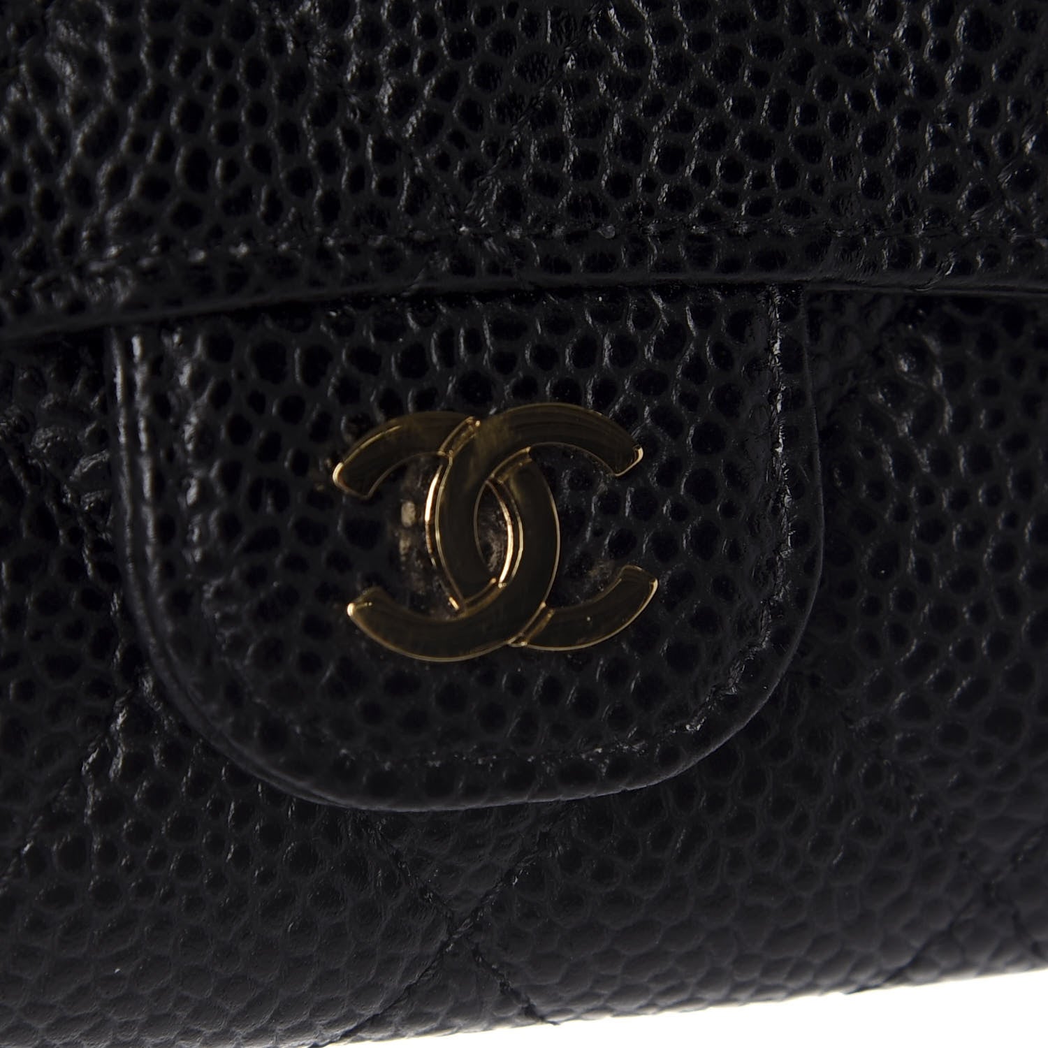 Chanel Caviar Quilted Flap Card Holder Wallet Black 10 of 11
