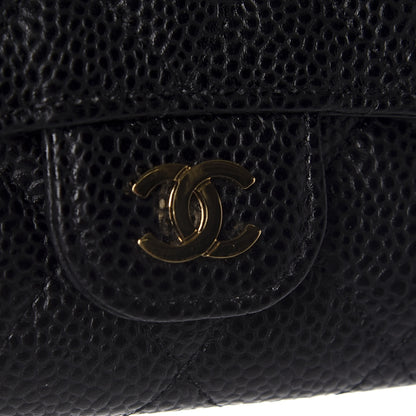 Chanel Caviar Quilted Flap Card Holder Wallet Black 10 of 11