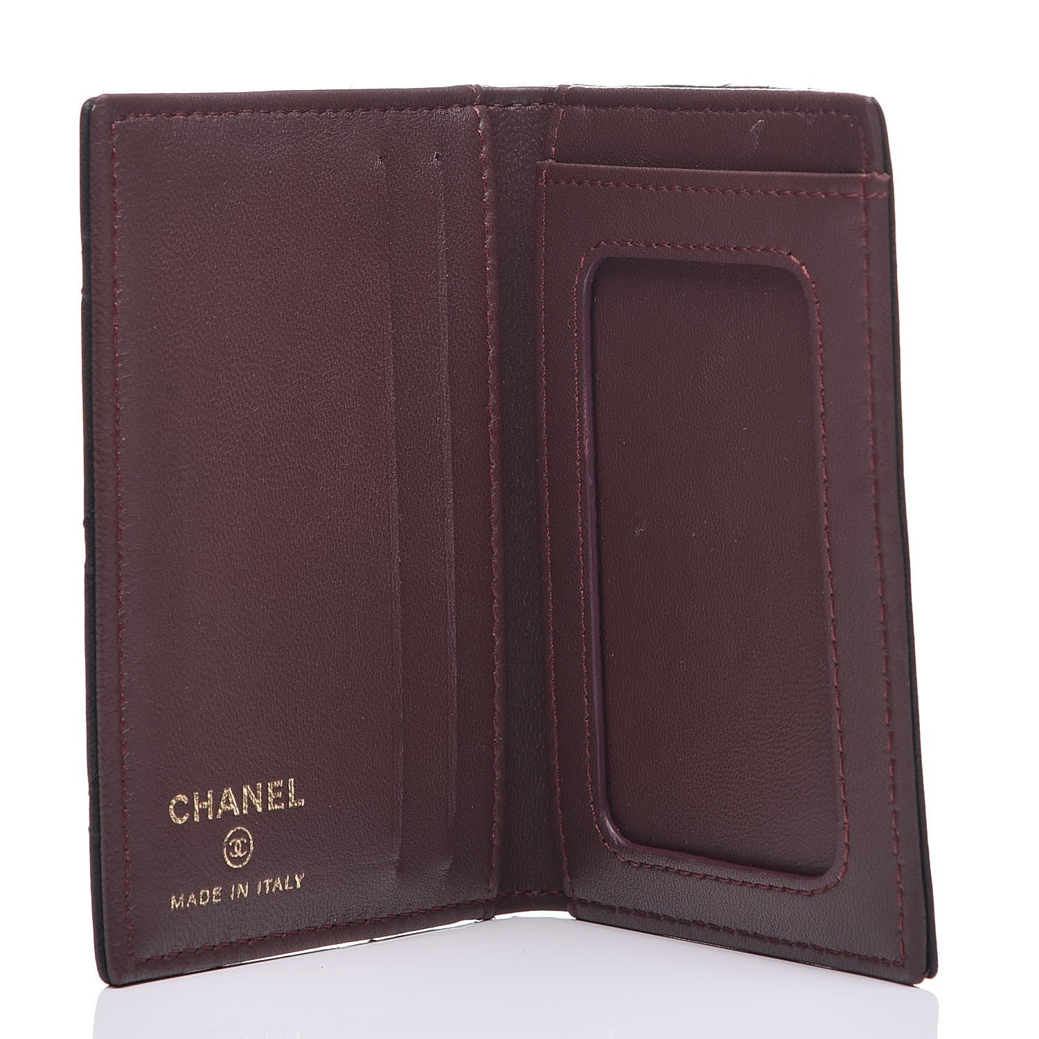 Chanel Lambskin Quilted Card Holder Wallet Black 3 of 6
