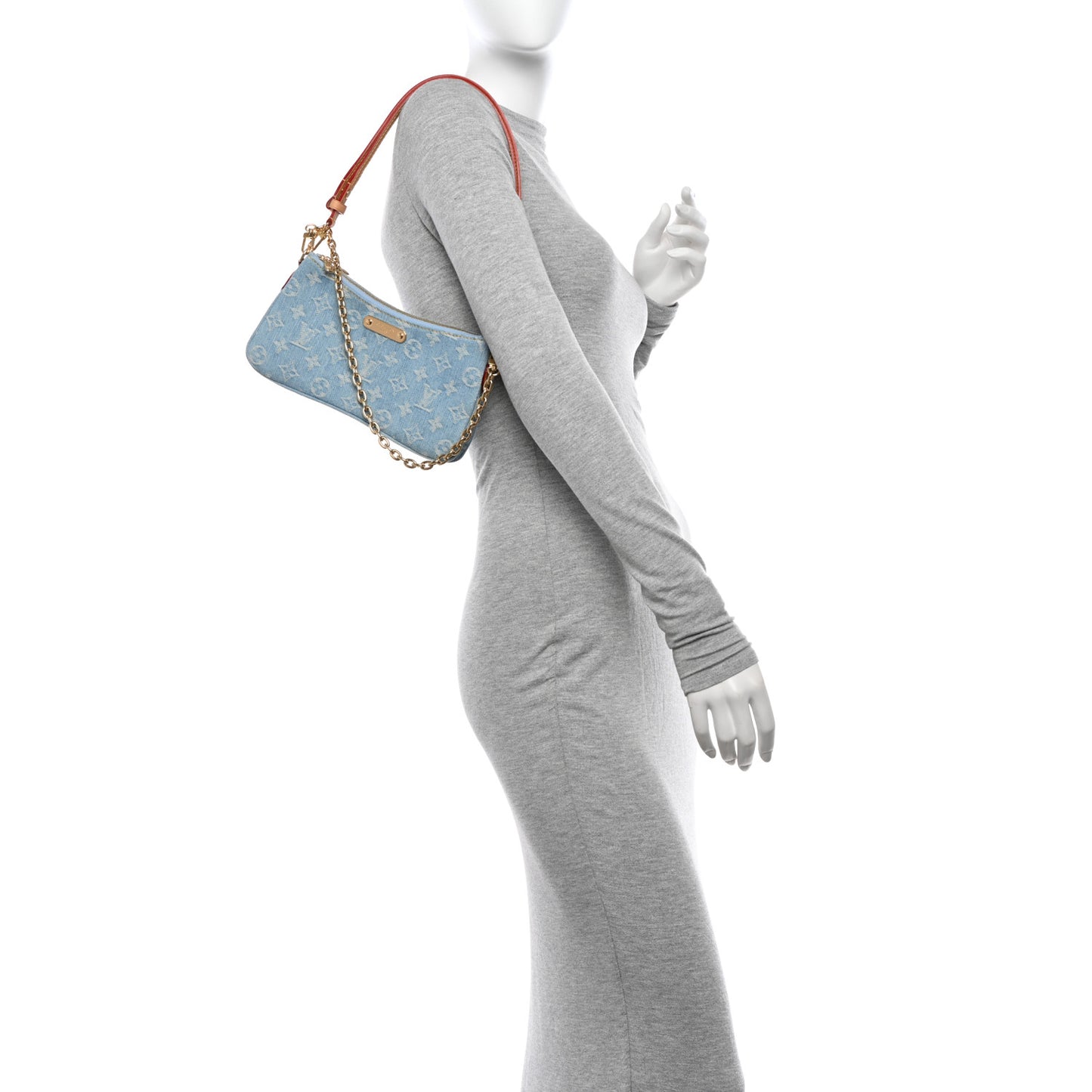 Monogram Denim Liv Pochette Sky Blue