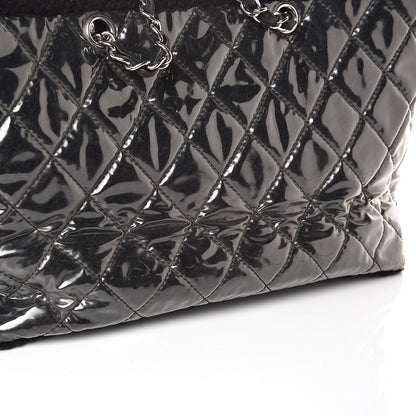 Chanel Vinyl Quilted Funny Tweed Tote Black 9 of 9