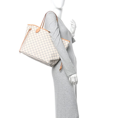 Louis Vuitton Damier Azur Neo Neverfull MM Rose Ballerine 2 of 10