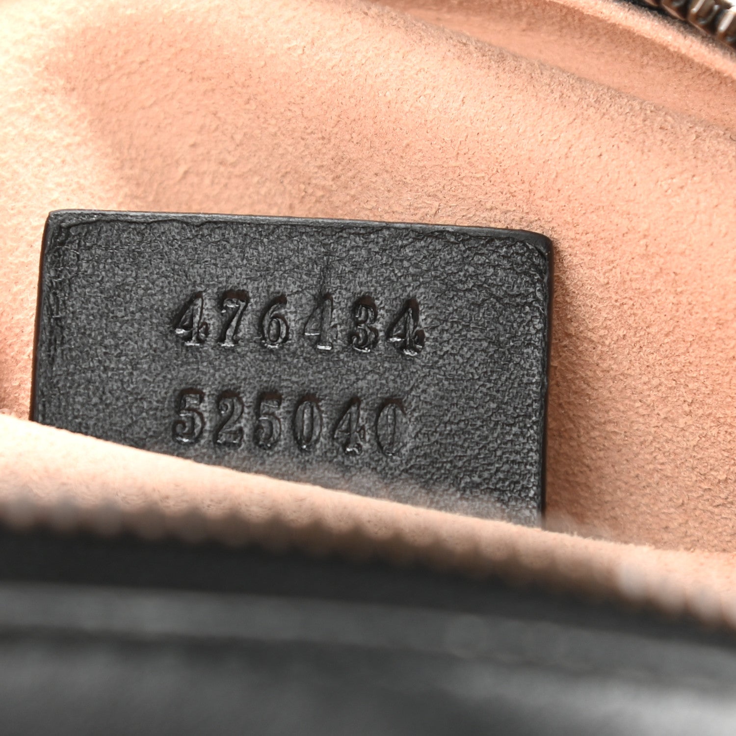 Gucci Calfskin Matelasse GG Marmont Belt Bag 85 34 Black 7 of 11