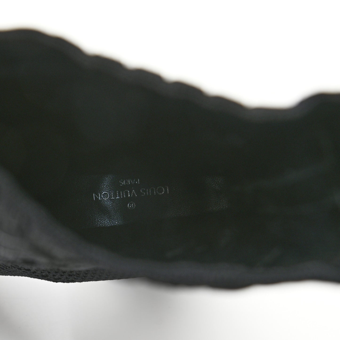Monogram Stretch Fabric Silhouette Ankle Boots 37.5 Black