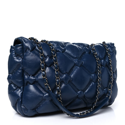 Chanel Calfskin Quilted Large Chesterfield Flap Navy 4 of 11