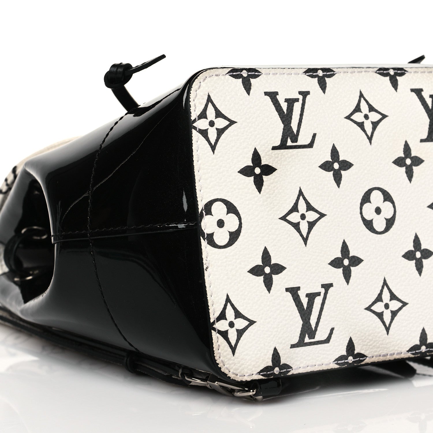 Louis Vuitton Patent Monogram Hot Springs Backpack Black White 8 of 9