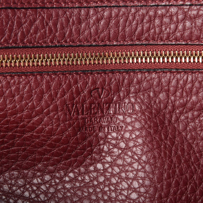 Valentino Garavani Pebbled Calfskin Medium Rockstud Tote Cremisi 6 of 10