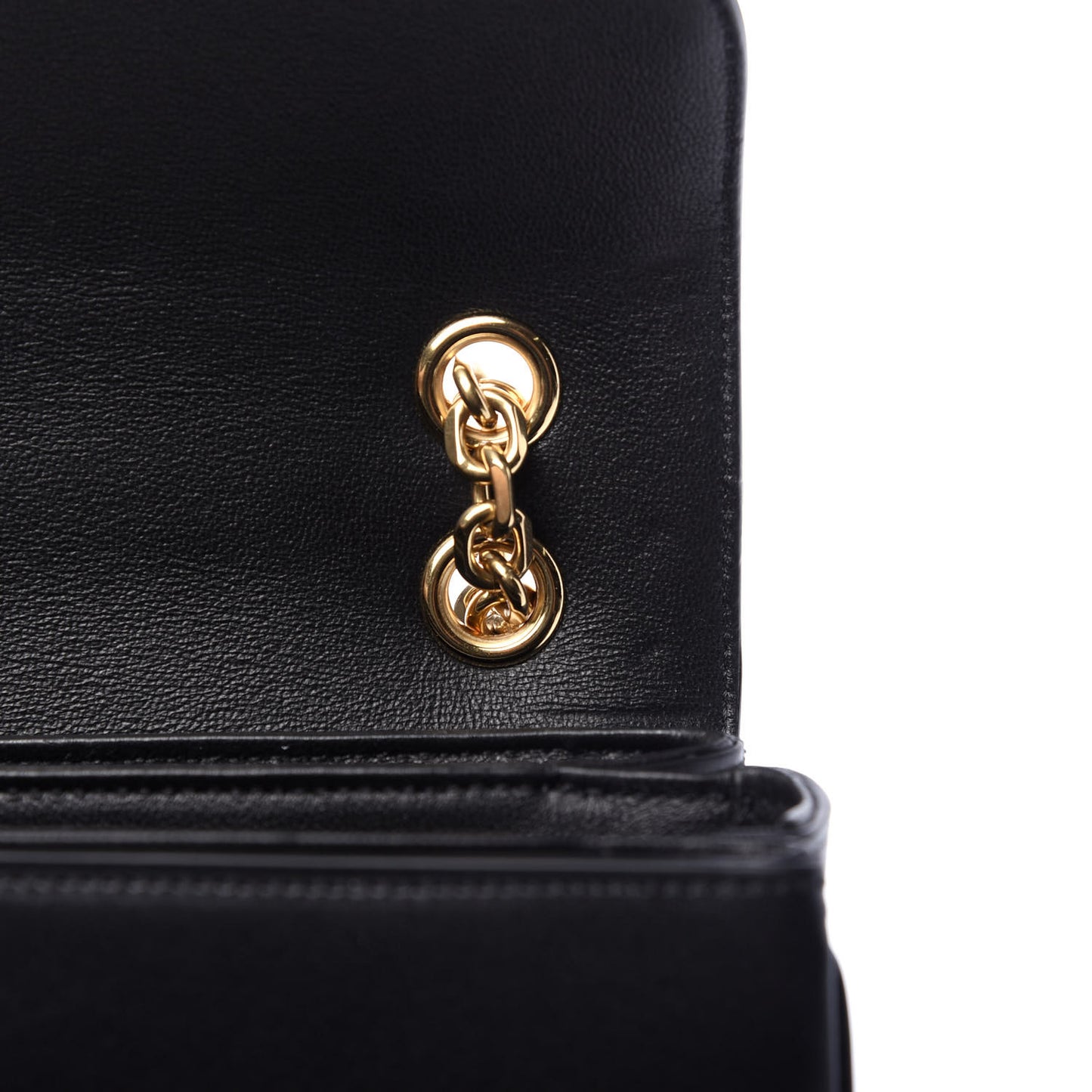 Shiny Calfskin Medium C Bag Black