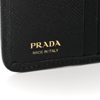 Prada Nylon Saffiano Metal Compact Wallet Black 7 of 7