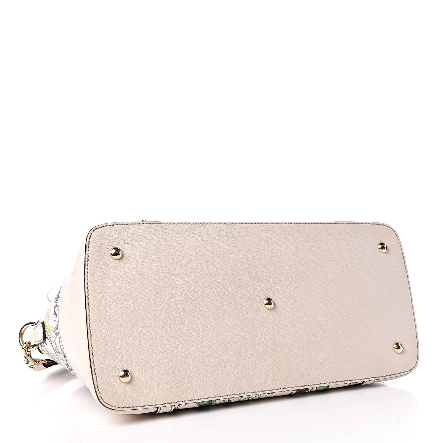 Gucci Canvas Flora Infinity Medium Nice Top Handle Dome Bag White 4 of 13