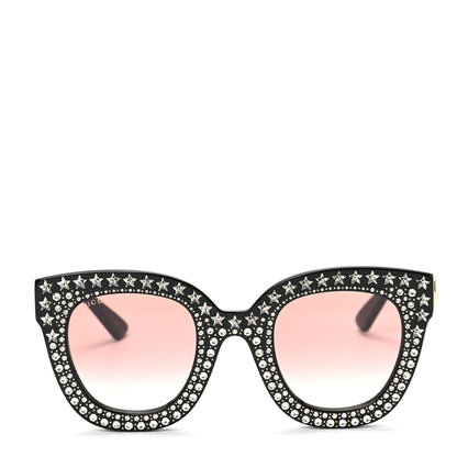 Gucci Acetate Stars Cat Eye Sunglasses GG0116S Black 2 of 7