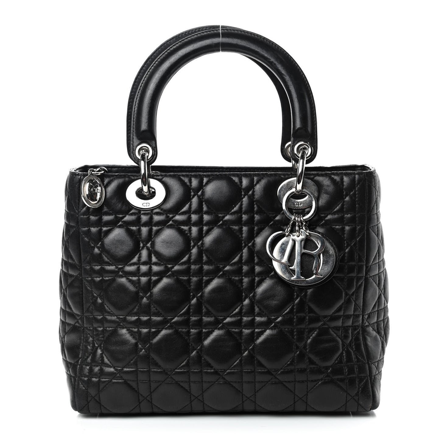 Lambskin Cannage Medium Lady Dior Black