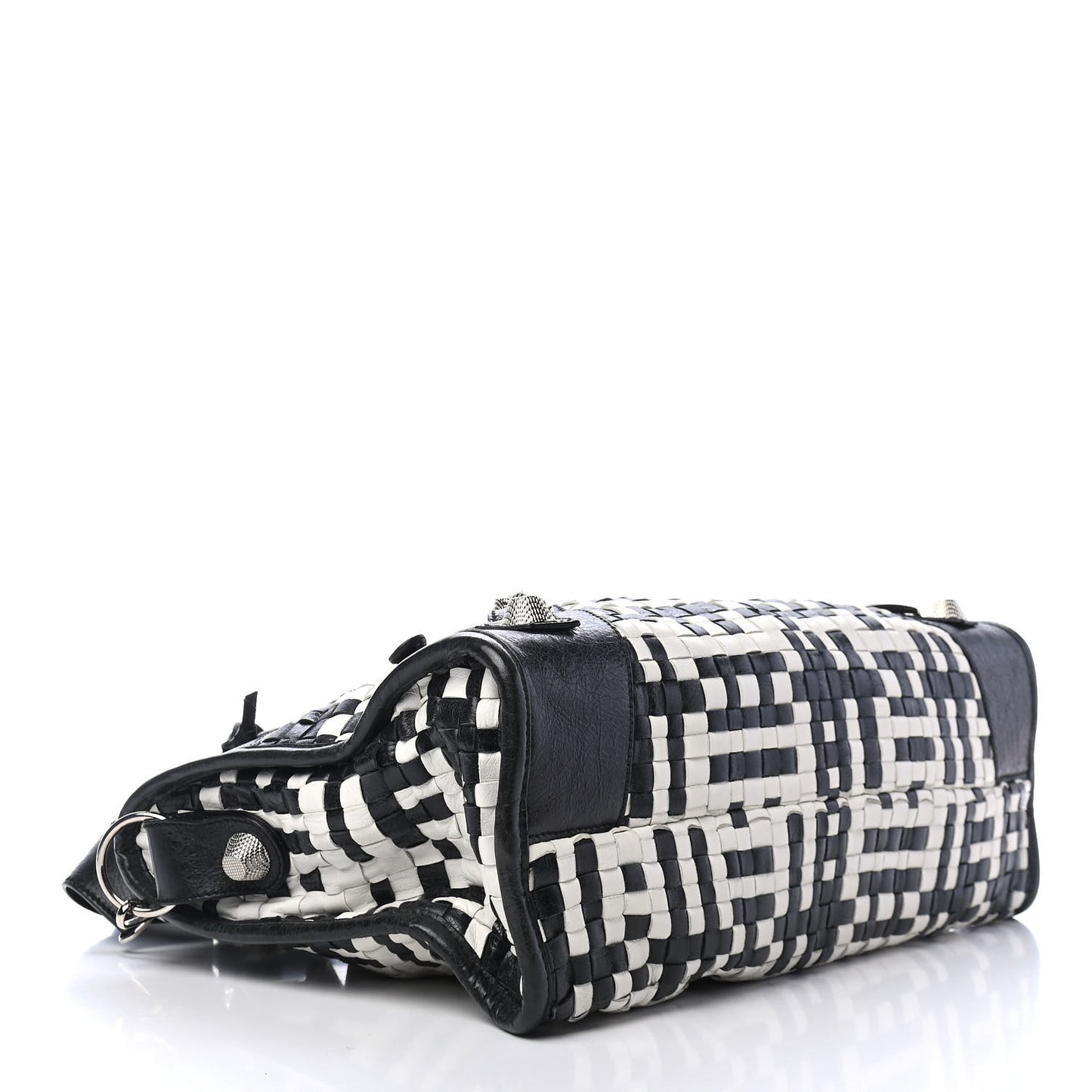 Agneau Lattice Woven Giant 21 City Black White