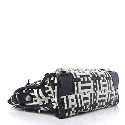 Balenciaga Agneau Lattice Woven Giant 21 City Black White 4 of 11