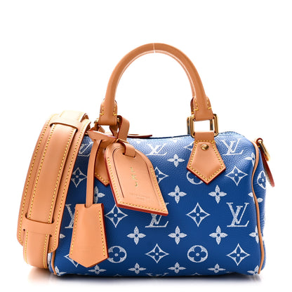 Louis Vuitton Calfskin Monogram Speedy P9 Bandouliere 20 Blue 1 of 10