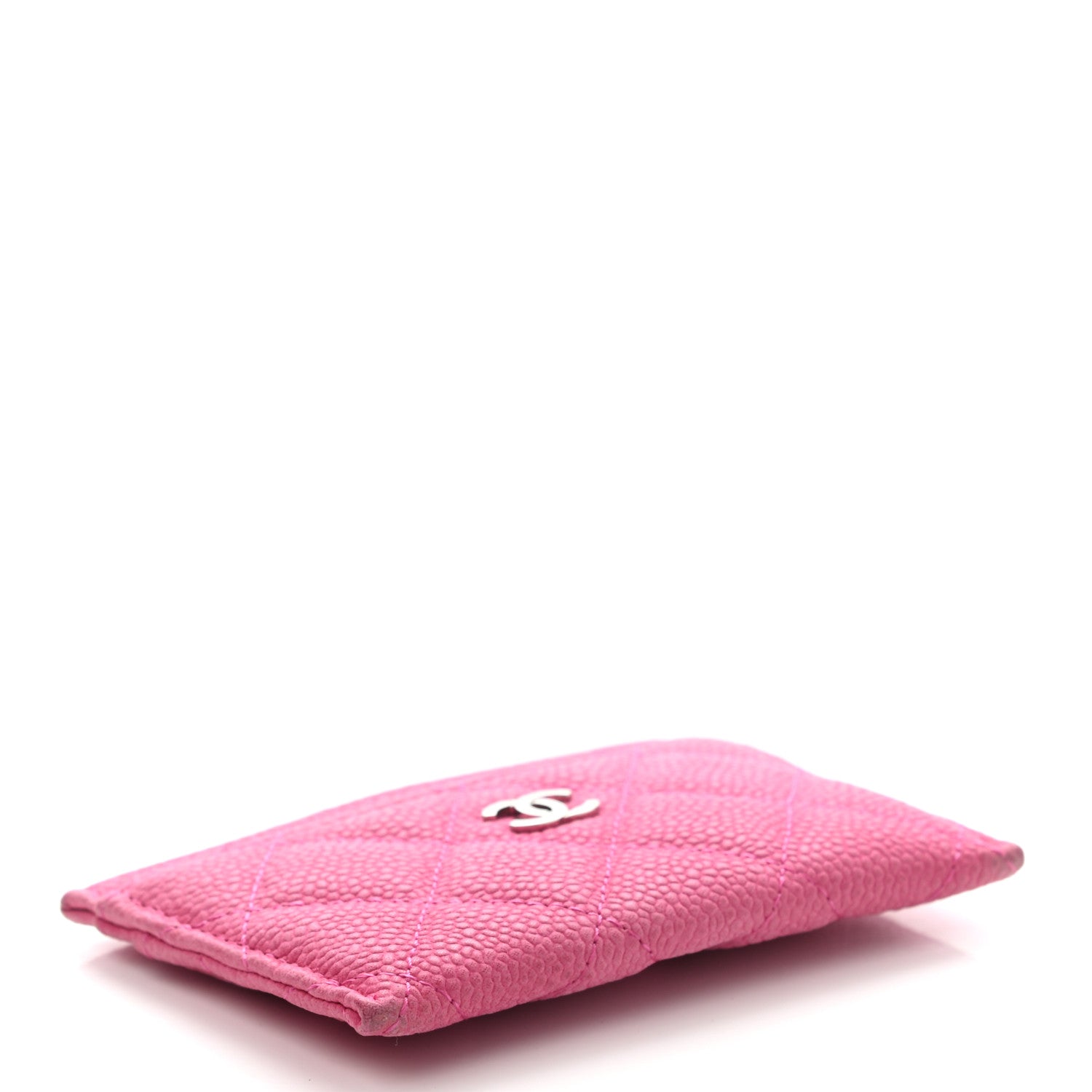 Chanel Iridescent Caviar Quilted Card Holder Pink 4 of 12