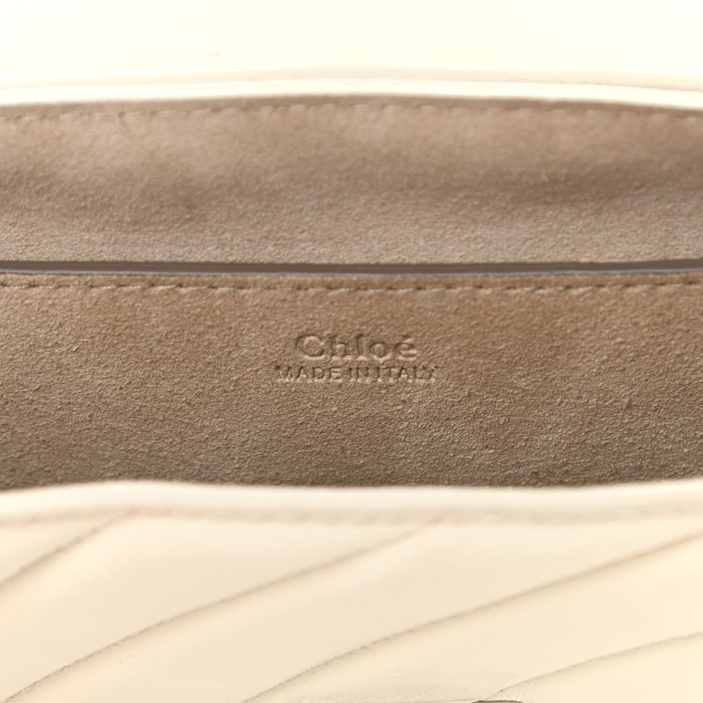 Calfskin Quilted Mini Drew Bijou Shoulder Bag Natural White