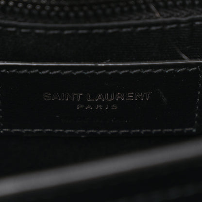 Saint Laurent Calfskin Y Quilted Monogram Monochrome Toy Loulou Crossbody Bag Black 7 of 11