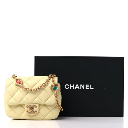 Chanel Lambskin Quilted Enamel Chain Mini Flap Yellow 10 of 10