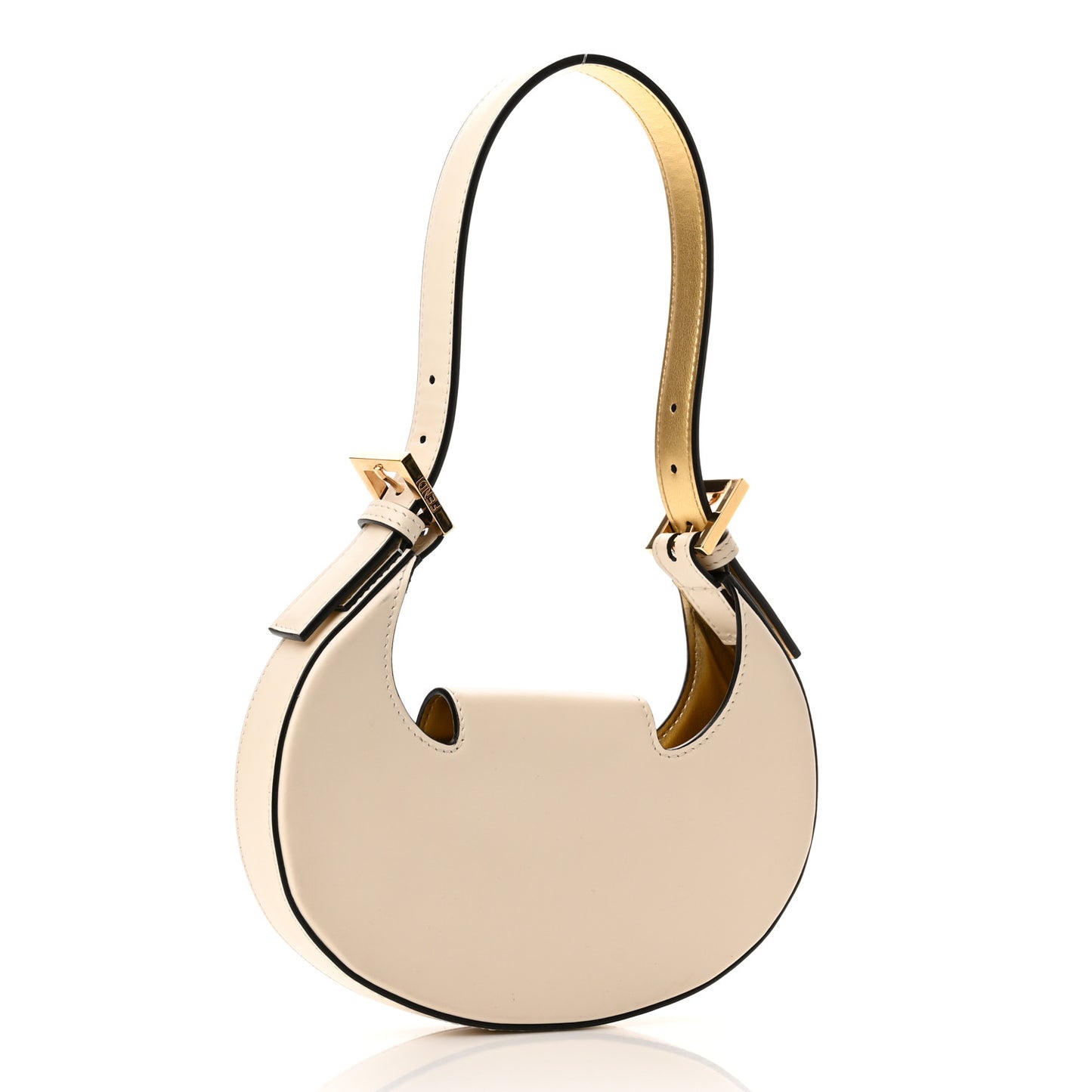 Vitello King Mini Cookie Hobo Bag White Ice