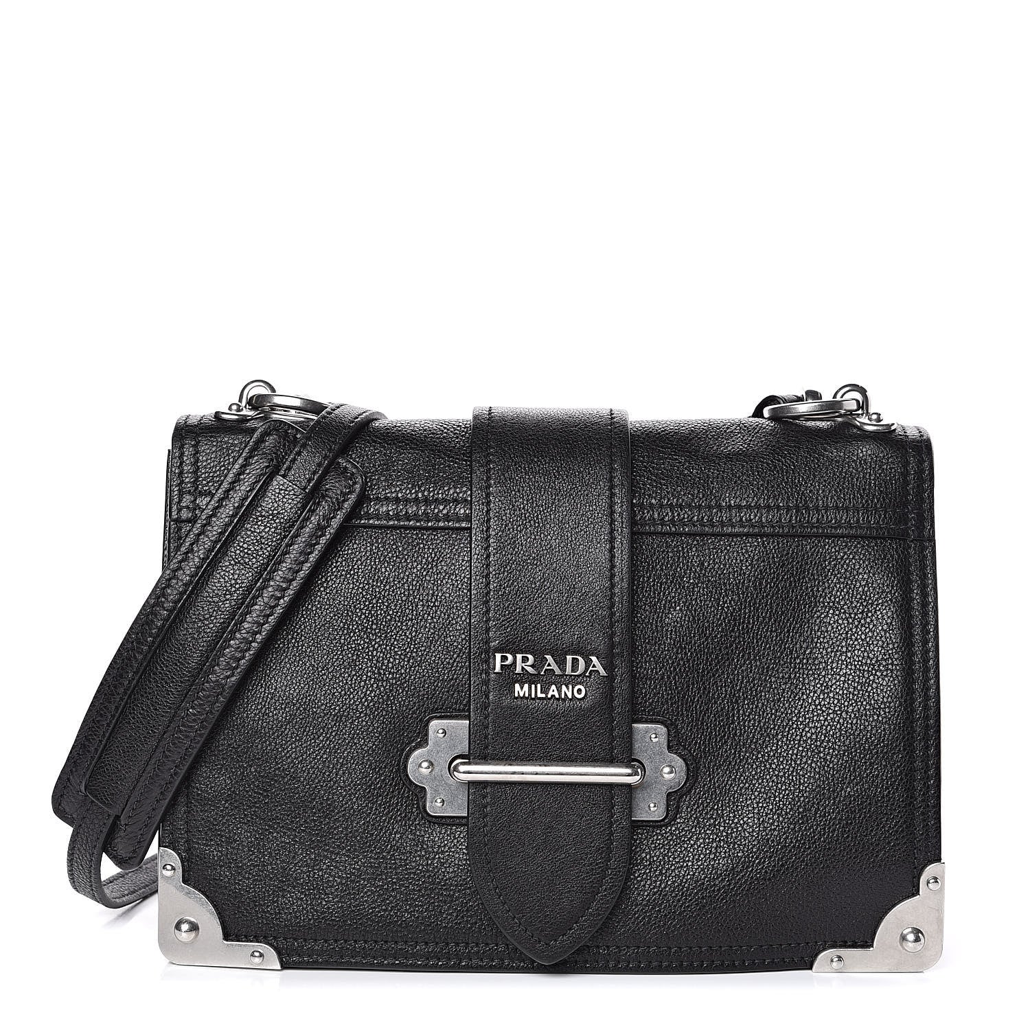 Prada Glace Calf Large Soft Cahier Bag Black Astrale 1 of 11