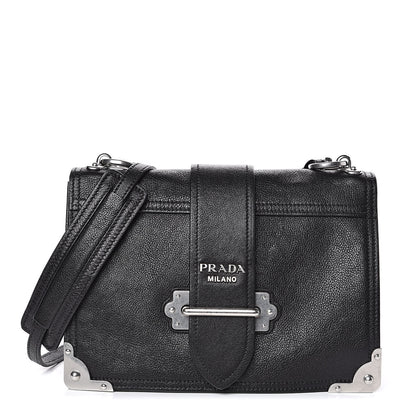 Prada Glace Calf Large Soft Cahier Bag Black Astrale 1 of 11