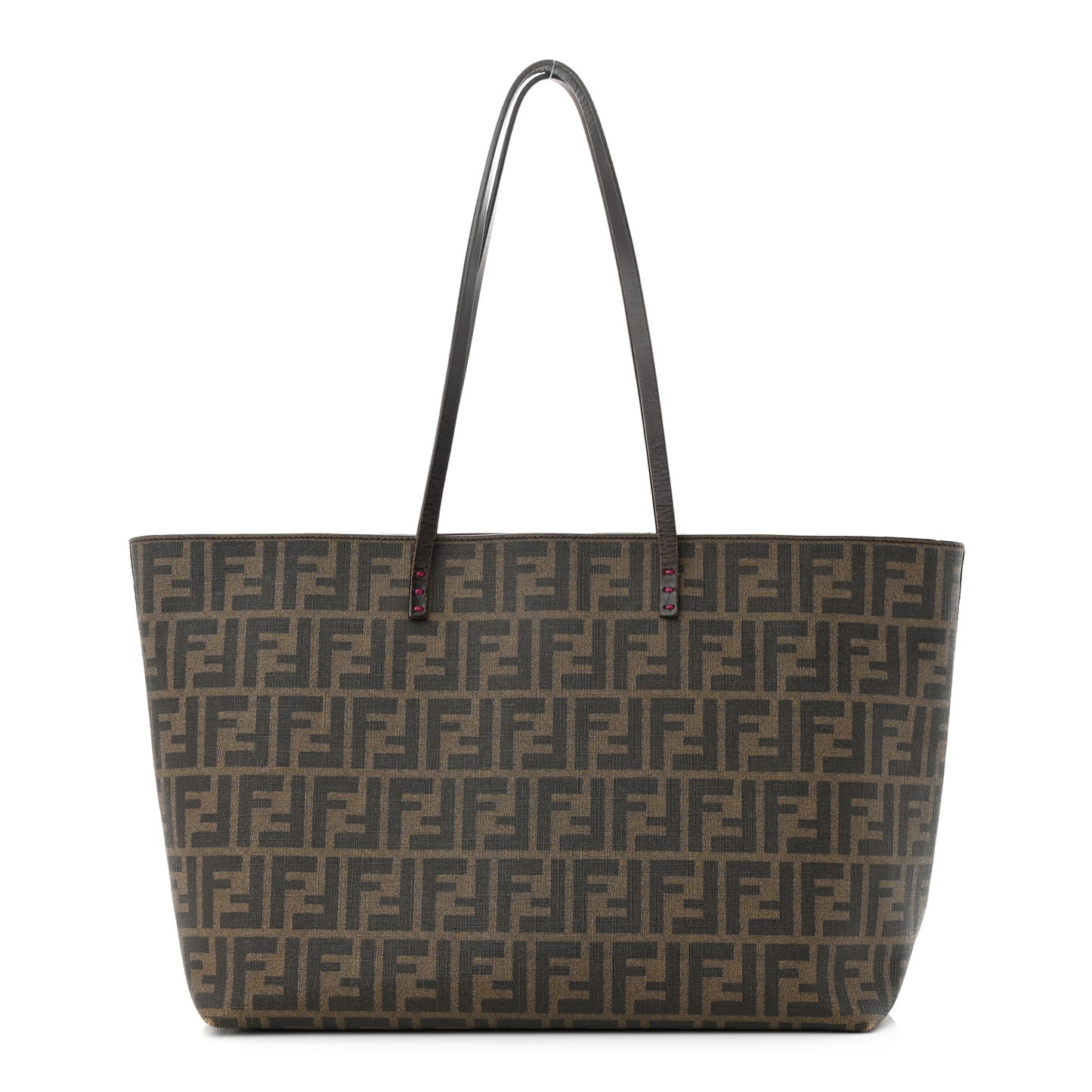 Zucca Spalmati Medium Roll Tote Tobacco Fuxia