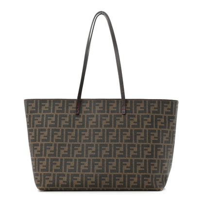 Fendi Zucca Spalmati Medium Roll Tote Tobacco Fuxia 1 of 12
