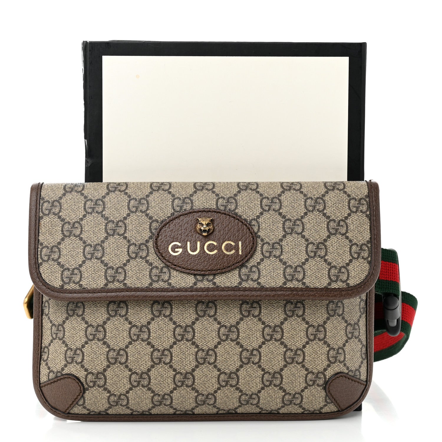 Gucci GG Supreme Monogram Neo Vintage Web Belt Bag Brown 11 of 11