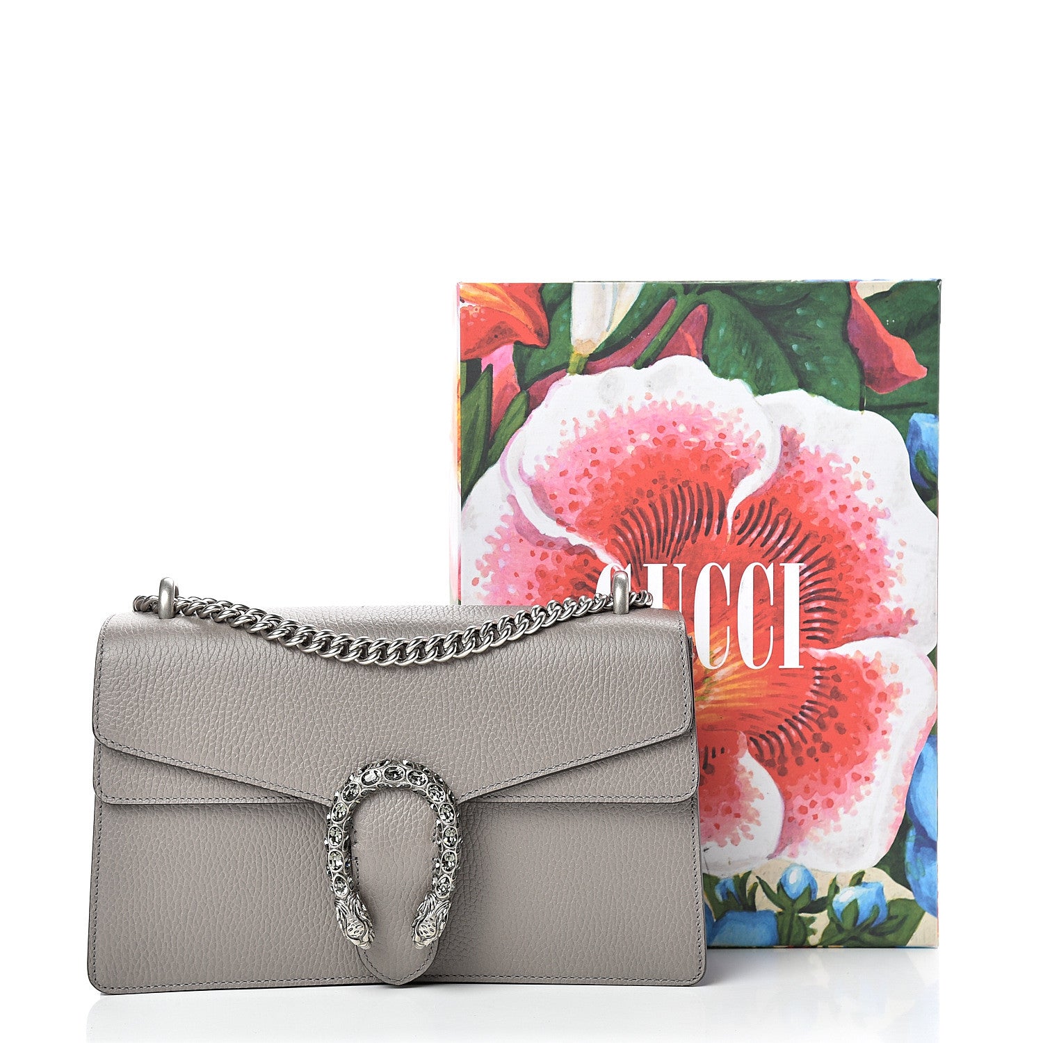 Gucci Pebbled Calfskin Small Dionysus Shoulder Bag Dusty Grey 11 of 11