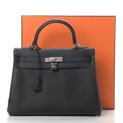Hermes Togo Kelly Retourne 32 Black 10 of 15