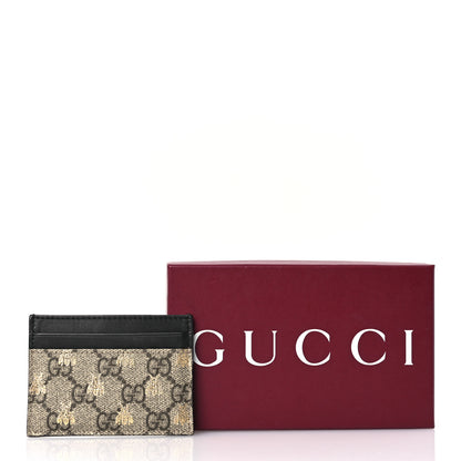 Gucci GG Supreme Monogram Bees Card Holder Black 11 of 11