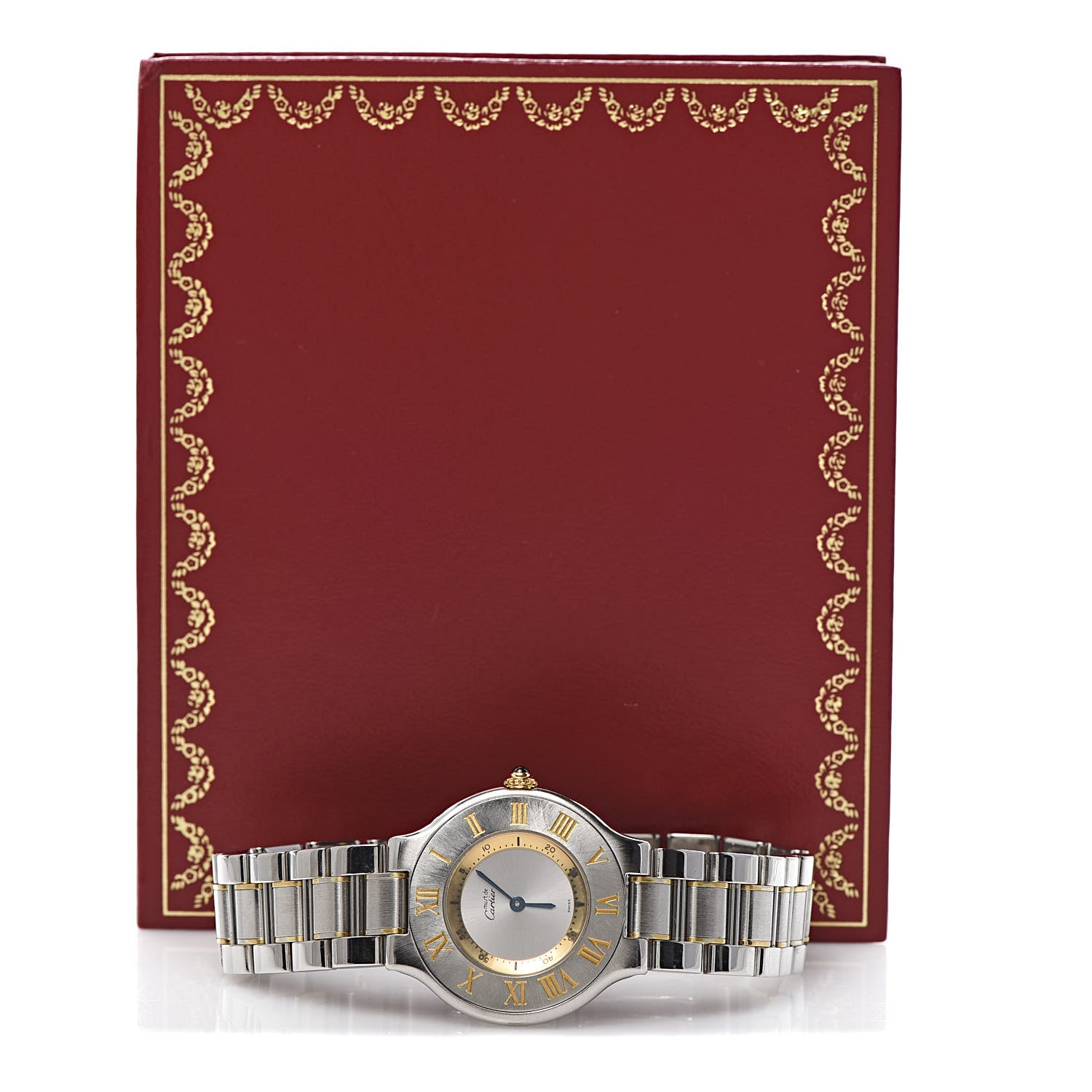 Cartier Stainless Steel 18K Yellow Gold 31mm Must De 21 Quartz Watch 9 of 9
